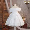 Vestido de actuación de piano para niñas, vestidos para niños, vestido blanco de florista para bodas, venta al por mayor de nuevo estilo