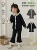 Wulibu YiPersonalizado2026 Conjunto de Camiseta Básica de Manga Larga y Pantalones Acampanados Vintage para Niñas Tendencia
