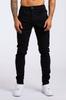 Calças jeans masculinas novas da AliExpress europeias e americanas, calças jeans masculinas transfronteiriças, leggings jeans pretas slim fit de cintura alta, calças masculinas