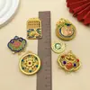Nuevo Colgante DIY de Oro Antiguo Chapado para la Fortuna y la Prosperidad Estilo Chino Goteo de Aceite Hecho a Mano Accesorio de Collar Hanfu Cheongsam