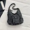 Mochila para Mujer Estilo Bosque Vintage Shuai Mijia 2026 Nueva Bolsa de Hombro de Gran Capacidad Mochila de Viaje Bolso Tote de Mezclilla