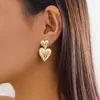 Joias Transfronteiriças Europeias e Americanas Concha de Metal Estilo Oceano Brincos de Nicho Retrô Versátil Estilo Frio Brincos Listrados para Mulheres