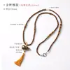Nueva cadena para teléfono móvil de calabaza de sándalo estilo chino, cadena larga cruzada, accesorio de cultura tradicional china, collar vintage de cuentas budistas, cadena para suéter