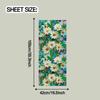 Xc9077 Laser Fresco Flor Branca Pequena Folha Verde Decoração de Porta e Janela de Vidro para Casa Adesivo Eletrostático Exportação Atacado Sem Cola