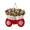 Guirlanda de Natal Popular com Luvas e Frutas para Decoração de Porta, Guirlanda de Natal de Inverno Transfronteiriça da Amazon