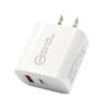 Carregador USB Pd20W é Adequado para o Padrão US da Apple Qc3.0 Cabeça de Carregamento para Celular Adaptador de Energia A+C Carregamento Rápido