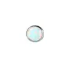Arete de aleación de titanio F136 con incrustación de ópalo, cabeza de poste con espiral interna incrustada, cabeza de accesorio para piercing de titanio G23