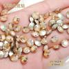 Venta al por mayor Celebridad de Internet Manicura Champagne Joyería de Diamantes Súper Brillante Maillard Rectangular Gota de Agua Diamante de Uña Forma Especial Punta Inferior
