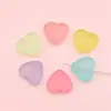 Cuentas de Acrílico Color Macarrón Corazón de Durazno Escarchado Corazón Cuentas Sueltas Cadena de Mano Hecha a Mano DIY Casera Material para Joyería
