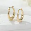 Novo estilo metal estilo all-match formato de coração fivela de orelha feminina moda europeia e americana personalidade corrente vazado redondo argola de orelha brincos femininos