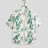 Camisa Floral Retro de Manga Corta Estilo Hawaiano Chaqueta Elegante Yuppie para Hombre Antigua Camisa de Manga Corta Estampada de Verano para Playa