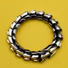 Joyería punk europea y americana al por mayor pulsera de cadena de hueso de dragón de moda creativa para hombre pulsera de acero de titanio moderna dominante