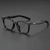 Nuevo Marco de Gafas Retro de Samurái Negro de Moda, Lentes de Montura Grande, Gafas con Bloqueo de Luz Azul, Gafas para Miopía Ultraligeras