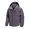 Jaqueta com Capuz Casual Nova para Outono e Primavera Masculina Marca Moderna Roupa de Trabalho Estilo Americano Jaqueta Masculina com Múltiplos Bolsos