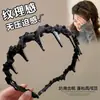 Tiara de Cabelo com Coroa Alta para Mulheres, Preta, com Dentes, Presilha de Cabelo Antiderrapante, Estilo Ondulado, Novo Estilo 2026, Faz o Cabelo Parecer Mais Cheio, Tiara Trançada, Acessório de Cabelo