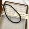 Fever Mesmo Estilo Colar de Pérolas Negras para Mulheres 2025 Novo Popular High-End Corrente de Clavícula Luz de Luxo Personalizada Corrente de Pescoço