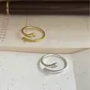 Joia Estilo Coreano Fan Zhi Qiao Anel Torcido de Prata Esterlina 925 Simples Moda Xiaohongshu INS Aberto Ajustável Anel Pequeno com Diamante