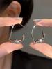 Verano Lujo Ligero Sentido de Alta Gama Gancho para la Oreja de Perla Pequeña y Zircón Pequeño Simple Elegante Accesorios para la Oreja Nicho Exquisito Aretes de Celebridad de Internet