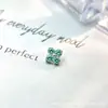 Aretes de Titanio F-136 Color Verde Menta Colección Grande G23 Titanio Rosca Interna Circonia Aretes Labret Joyería para Piercing Cabeza