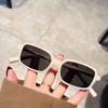 Gafas de sol nerd de estilo coreano carey leopardo bronceado para mujer, modernas, a la moda, de alta gama, para cara pequeña y redonda