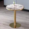 Mesa de Negociação Redonda de Rocha de Luxo Nórdico Mesa Redonda Simples Moderna Mesa de Recepção Mesa de Varanda Mesa de Negociação e Conjunto de Cadeiras para Escritório de Vendas