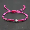 Pulsera de Cruz Nueva Europea y Americana Pulsera de Cuerda Roja Tejida a Mano Pulsera Fuente de Comercio Electrónico Transfronterizo