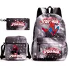 Suministro de fábrica Mochila escolar de Spider-Man para comercio exterior Personajes de animación alrededor Estudiantes hombres y mujeres Mochila escolar Bolsa para viajes al aire libre de ocio
