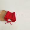 Ins estilo extranjero coreano dos esquinas pequeñas ~ gorro de lana para bebé otoño e invierno gorro de punto para bebé con protección para las orejas marea