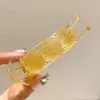 Grampo de Cabelo Elegante para Coque com Laço, Presilha de Tubarão Grande para a Parte de Trás da Cabeça, Penteado Simples para Looks da Moda no Trajeto para o Trabalho