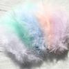 Un gran número de atrapasueños de bola de plumas de pavo color Macaroon, gato DIY de plumas de cola puntiaguda