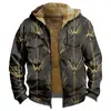 Chaqueta de Algodón Gruesa con Forro de Polar Estilo Étnico Camuflaje Transfronterizo 2025 con Cremallera y Bolsillos de Parche para Abrigo