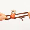 Aleación coreana hueca cuadrada pedrería anillo para el cabello rojo neto cabeza de bola pequeña banda de goma cuerda para el cabello alta elasticidad cuerda para la cabeza mujeres mayoreo