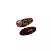 Clipe de Bico de Pato Cor de Chocolate Estampa de Leopardo Novo Primavera/Verão 2025 Grampo de Cabelo Moda Coreana Cor de Café com Pérola Clipe Lateral para Mulheres