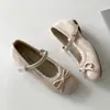 Zapatos de Estilo Reina Retro Francés de Boca Baja para Mujer Verano 2025 Nuevo Estilo con Falda Realce Interior Zapatos Mary Jane