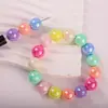 Cuentas acrílicas deslumbrantes color AB más vendidas transfronterizas, cuentas sueltas coloridas con agujero pasante, accesorios para joyería hecha a mano DIY, venta al por mayor de cuentas