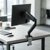 Soporte para Monitor de Computadora Brazo Mecánico Base Giratoria para Escritorio Montable en Pantalla Soporte de Escritorio sin Taladro