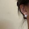 Pendientes de plata de ley s925 de varias líneas con diseño arquitectónico japonés y coreano, pendientes curvos artísticos simples, venta al por mayor