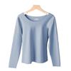 [Alta calidad] Calentamiento de Ropa interior térmica de terciopelo para mujer ropa de otoño pantalones largos camisa base de lana seda para mujer traje cálido