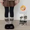 Leggings gruesos forrados de polar para niñas con calcetines integrados, nuevos pantalones deportivos ajustados para niños de otoño e invierno estilo universitario con cintura alta