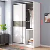 Armario Sencillo con Puertas Correderas para Uso Doméstico en Dormitorio, Apartamento Pequeño, Modelo Nuevo 2026, Armario de Almacenamiento con Puertas Correderas para Vivienda de Alquiler