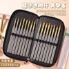 Conjunto de canetas acrílicas transparentes foscas para unhas, 16 cores para pintura, flor, linha de puxar, caneta para unhas, pincel para terapia de luz para unhas