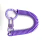 Venta al por mayor de fábrica Pintura en aerosol de colores para colgar Hebilla de puerta Cuerda de resorte Llavero Bolso Cuerda elástica retráctil Portatarjetas de identificación Correa