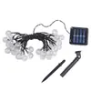 Fio de Luzes de Bola de Bolha Solares LED para Exterior à Prova d'Água Jardim Luzes de Atmosfera Estrelada de Alto Brilho Luzes Decorativas de Natal