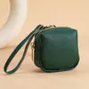 Bolsa de Couro de Vaca Minimalista com Tanning Vegetal Porta-Chaves Mini Bolsa de Mão Grande Capacidade Bolsa de Armazenamento para Fones de Ouvido Batom Moeda Brinquedo Porta-Moedas
