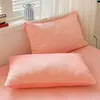 Funda de almohada de terciopelo de leche estilo blogger Ins, pieza única, invierno, engrosada, cálida, terciopelo de coral, funda versátil para núcleo de almohada, 48*74, artículo único