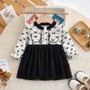 Roupas infantis vestido de meninas Chanel estilo princesa vestido de bebê estilo ocidental vestido de malha bebê roupas de outono de uma peça de entrega