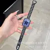 Correa de cuero doblemente tachonada con patrón de estrellas adecuada para Apple Watch 10 S11, Huawei 11, Fit5, GT6, pulsera Xiaomi