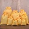 Bolsa de cordón de lino sintético al por mayor de Amazon, bolsa de lino compuesto para vino tinto, cordón de mano, bolsa de almacenamiento de brocado para juegos culturales