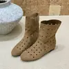 Primer encuentro: Exquisitas Botinetas Transpirables Caladas para Mujer, Estilo Delgado de Verano, Perfectas con Faldas, Suela Suave, Cómodas, Modernas y Nuevas