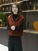 Conjunto Versátil e ModernoNovo Estilo Outono e Inverno: Camisa Básica Elegante com Gola Meia-Alta Combinada com Colete Camada com Capuz